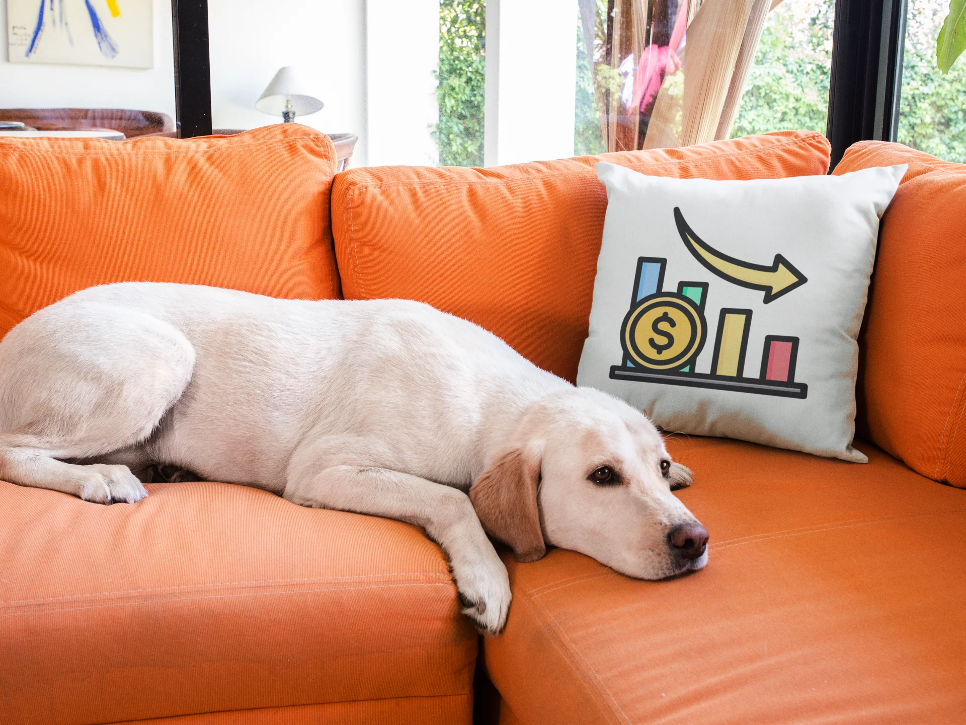 Stock Market Printed Cushion - Image 3