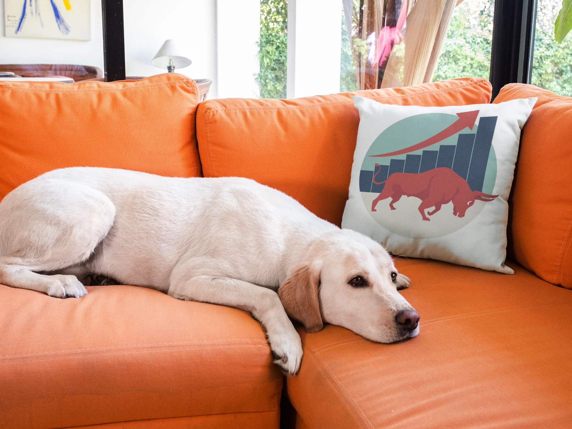 Stock Market Printed Cushion - Image 3