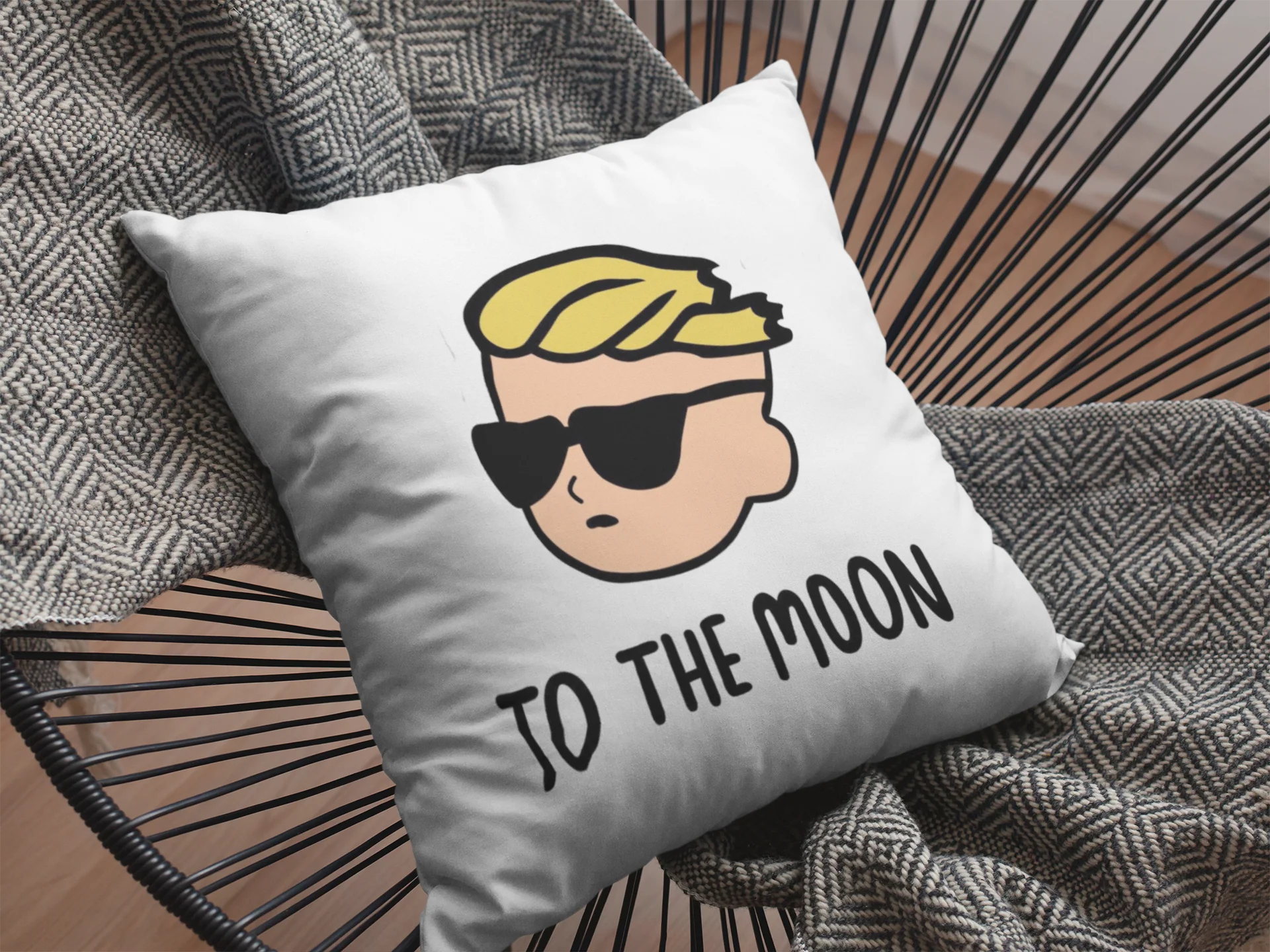 The Moon Printed Cushion - Image 2
