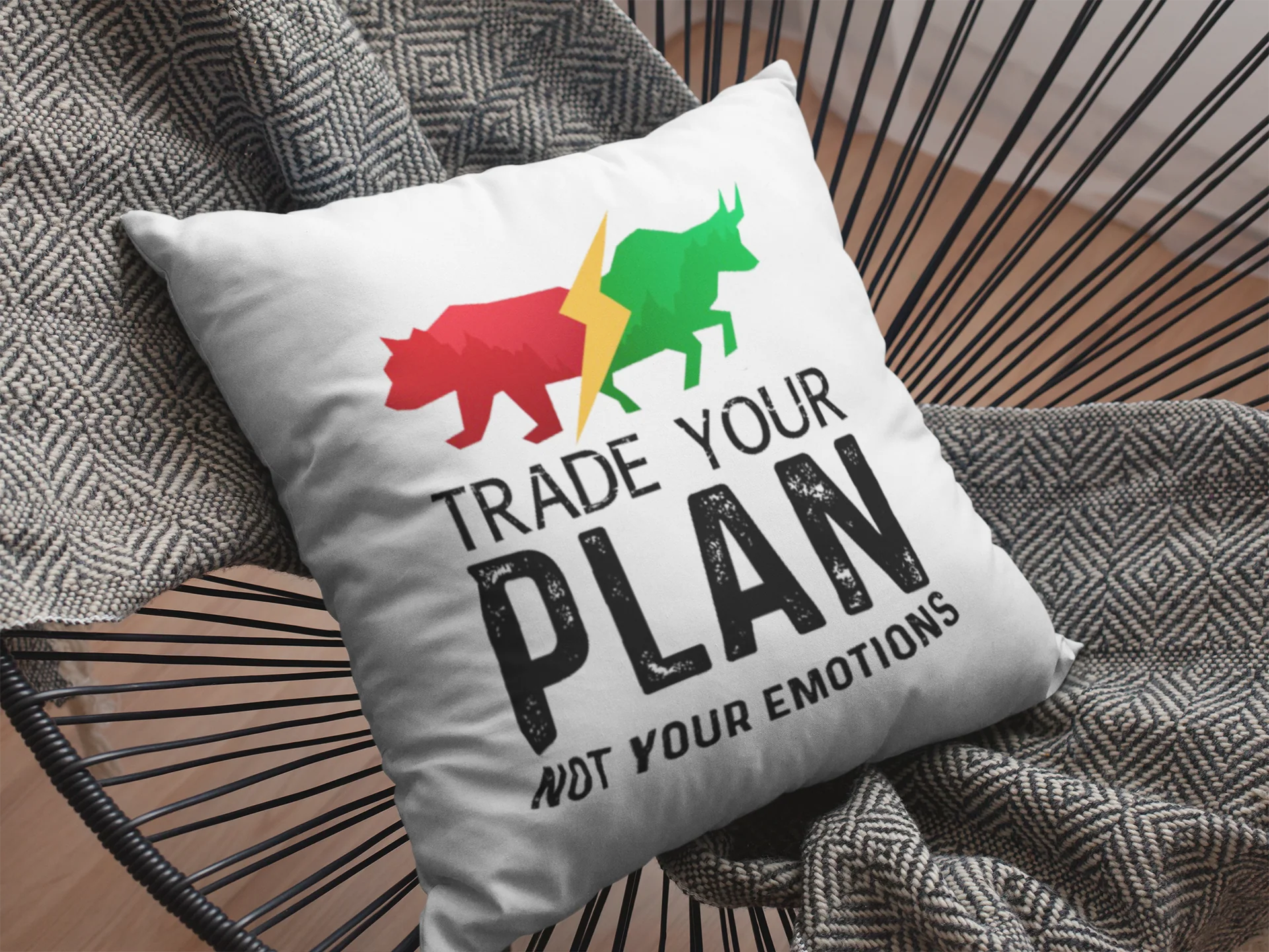 Trade Your Plan Printed Cushion - Image 2