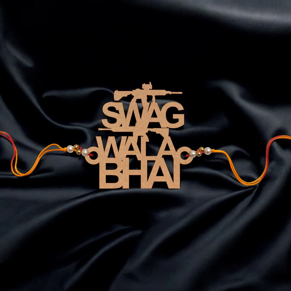 Swag Wala Bhai Wooden Rakhi - Image 3