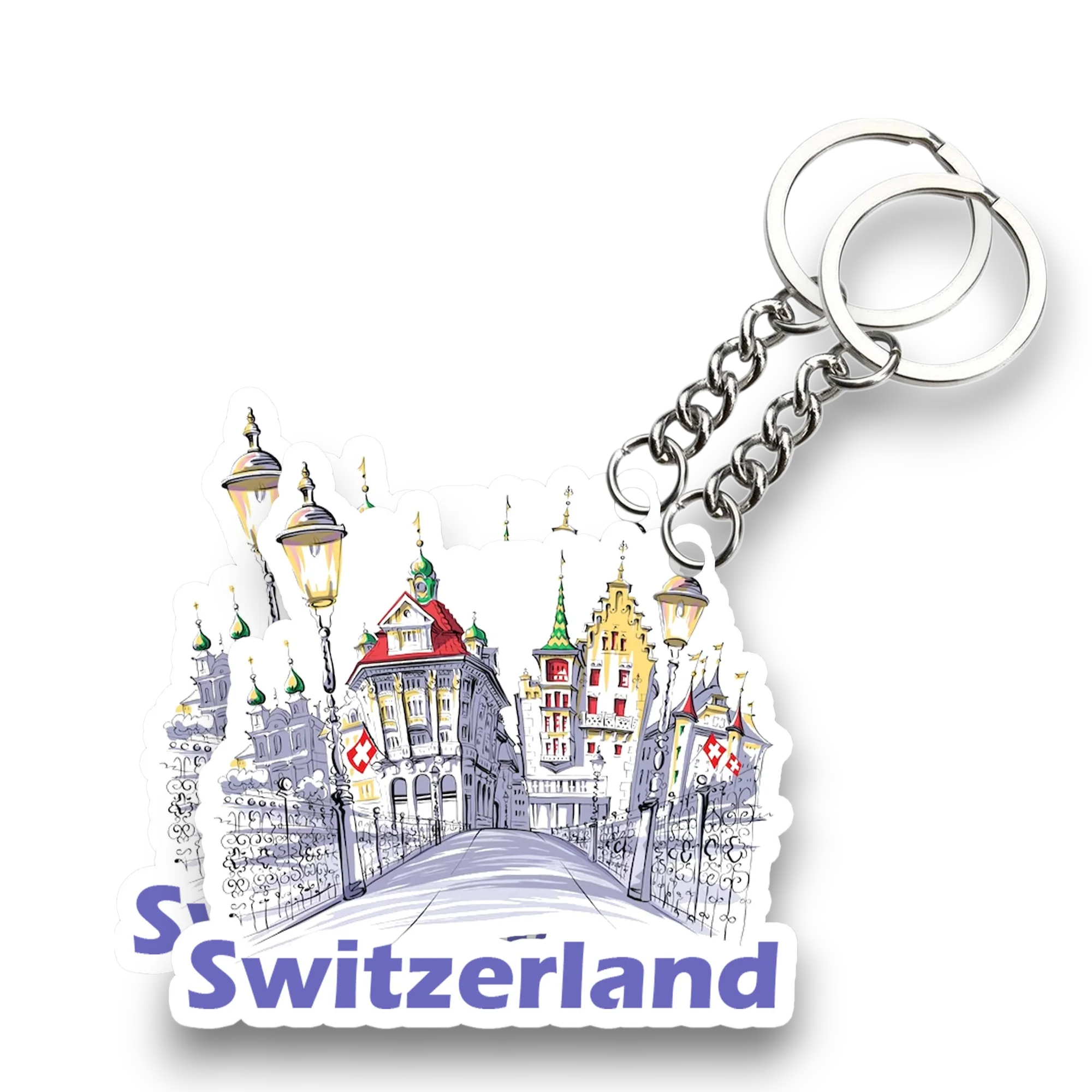 Switzerland Beautiful   Key chain ( Set of 2 ) - Image 2