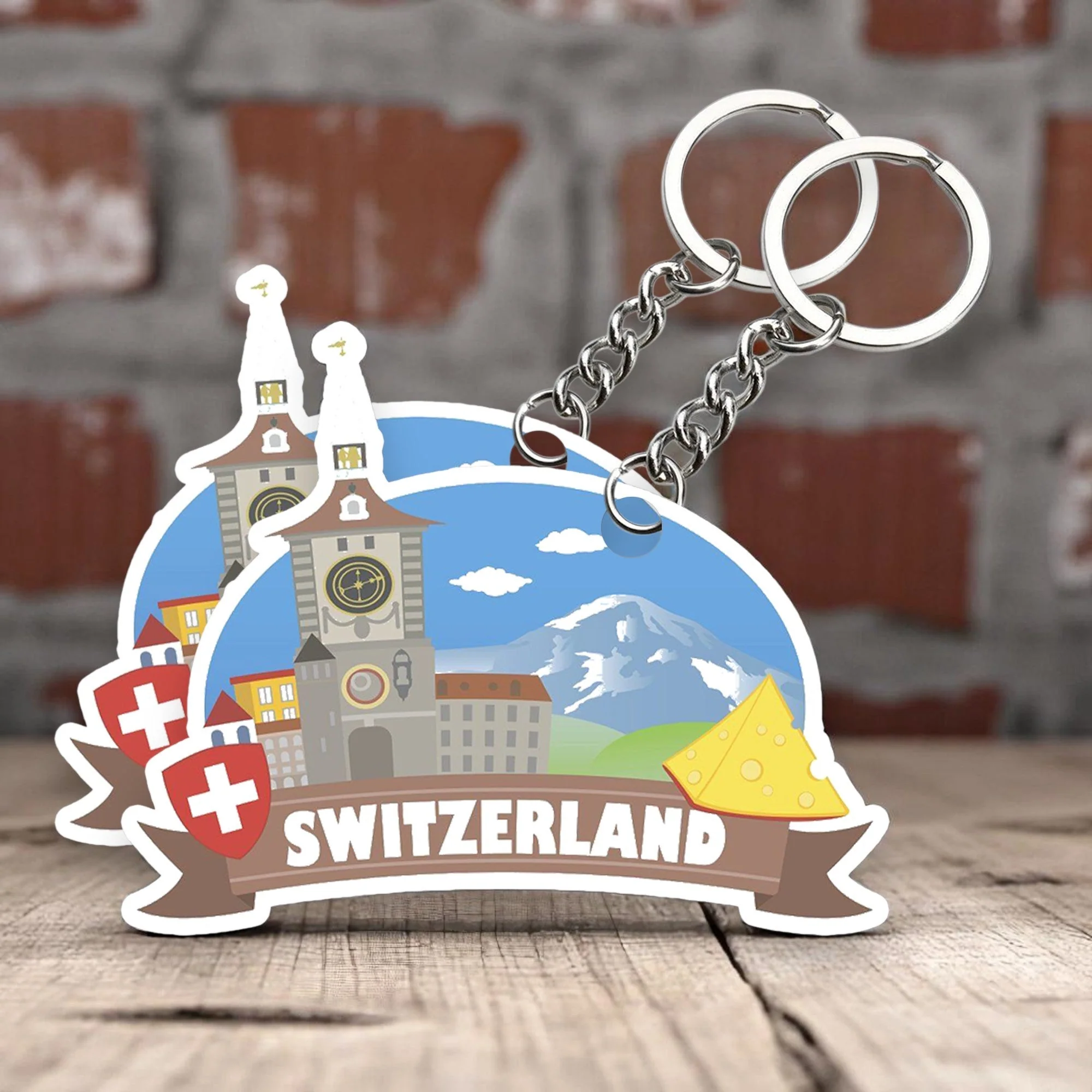 Switzerland Best City Key chain ( Set of 2 )