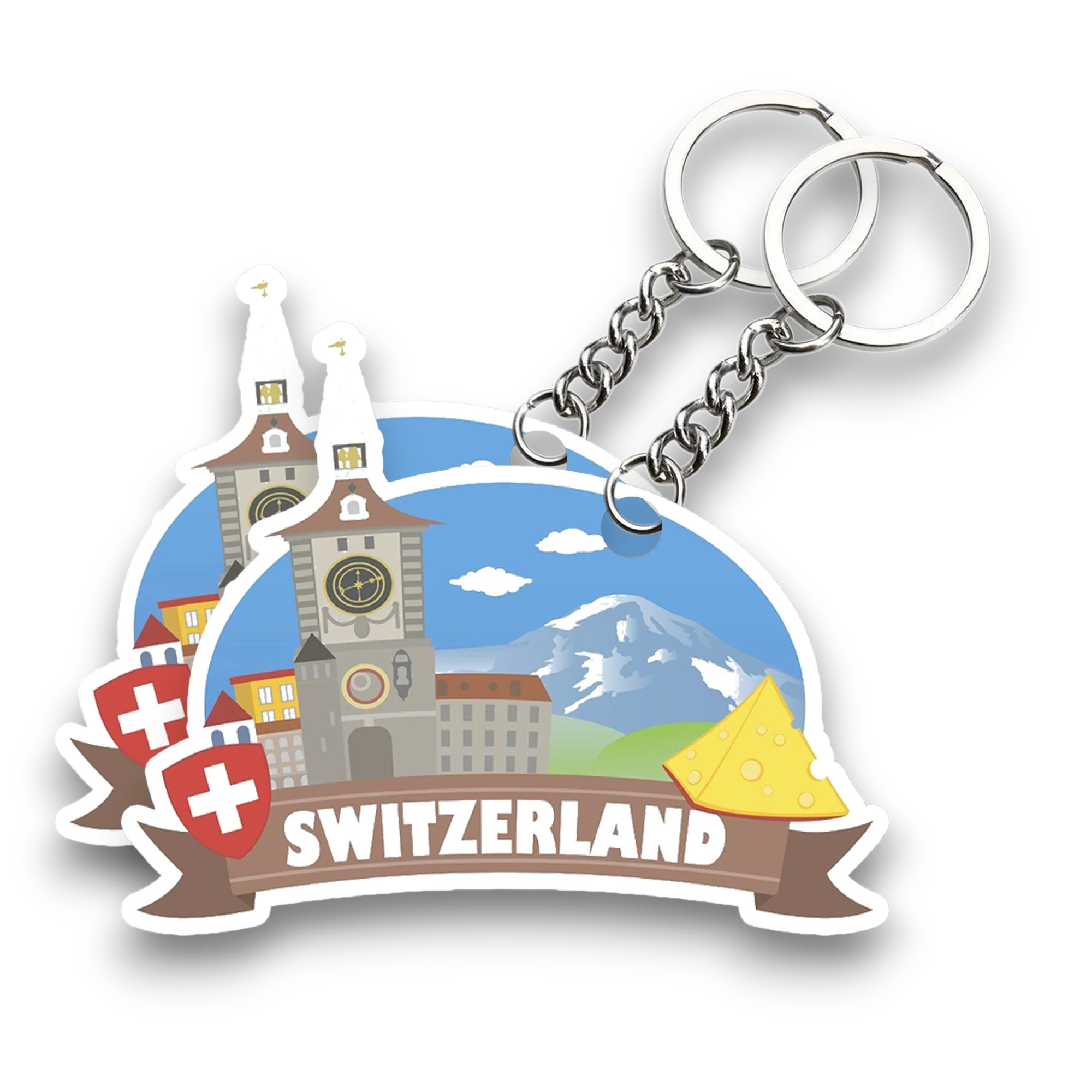 Switzerland Best City Key chain ( Set of 2 ) - Image 2