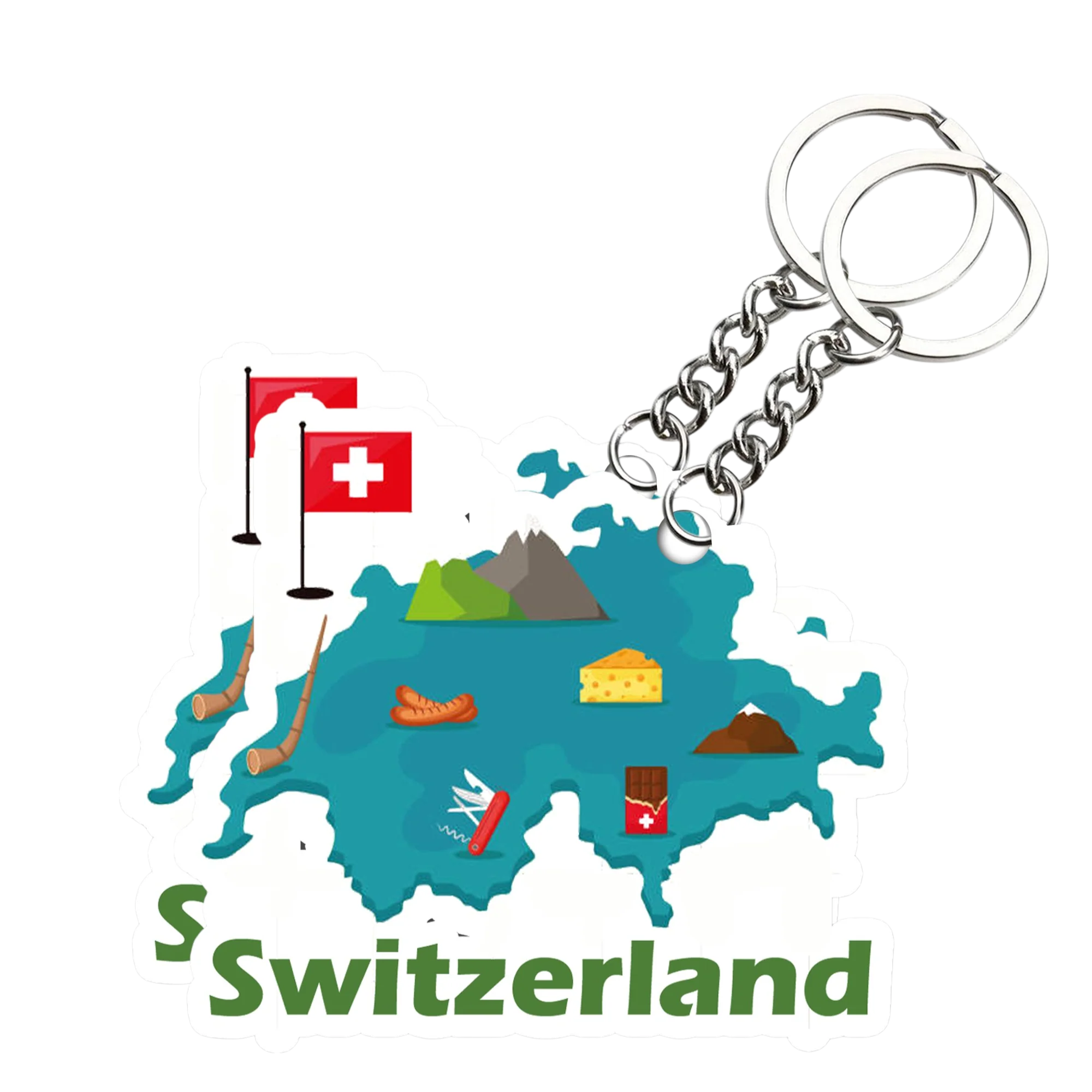 Switzerland  Key chain ( Set of 2 ) - Image 2