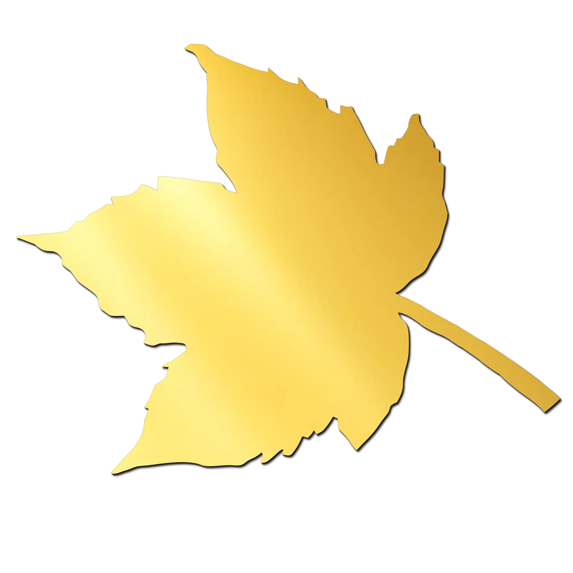 The Leaf Golden Acrylic Cutout Design for Resin Art / Art and Craft