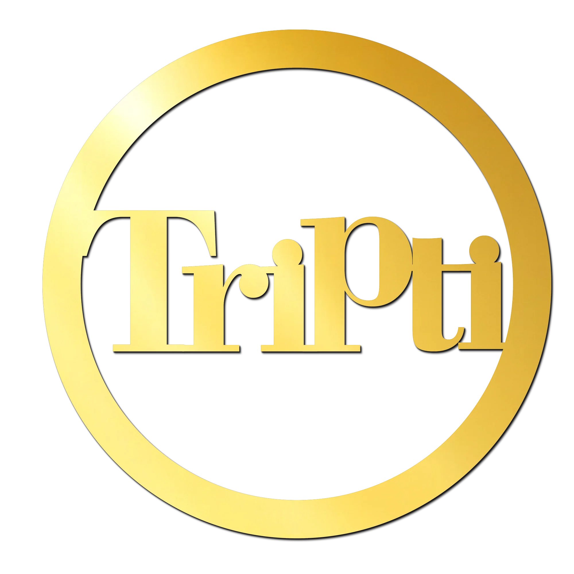 Tripti Name Golden Acrylic Cutout for Resin Art / Art and Craft