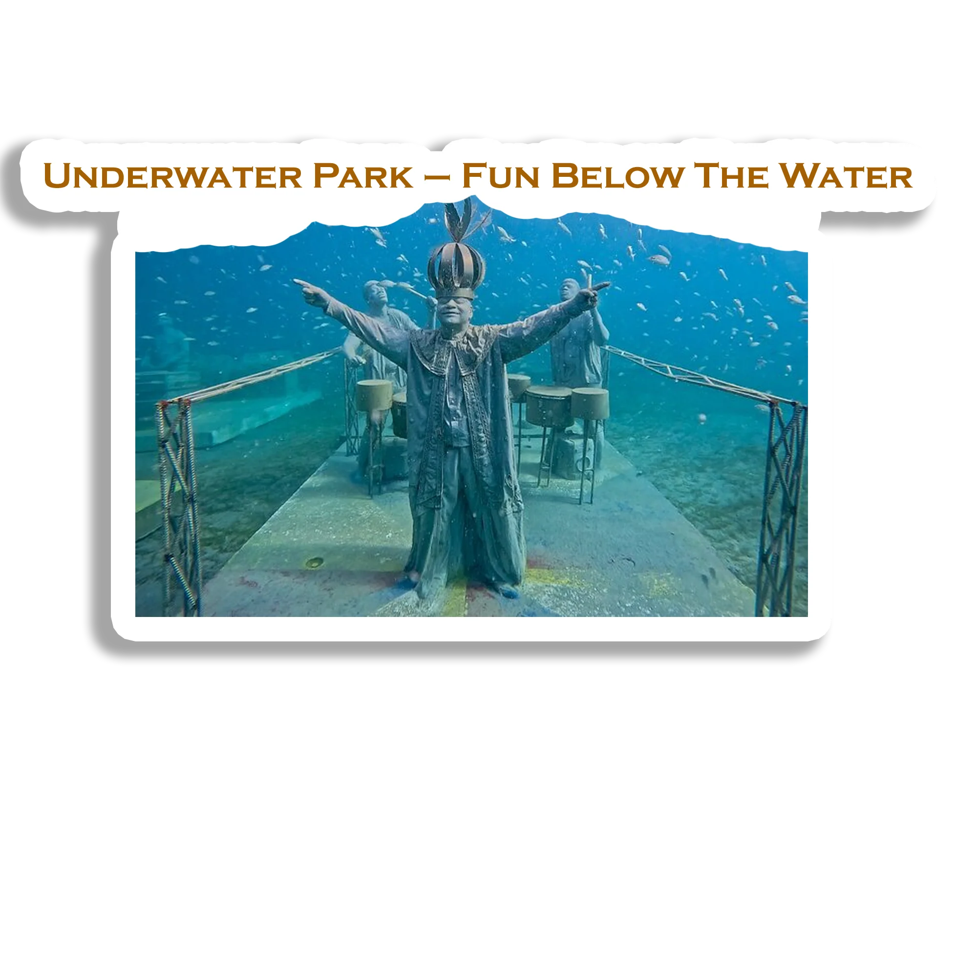 Underwater Park Souvenir Fridge Magnet