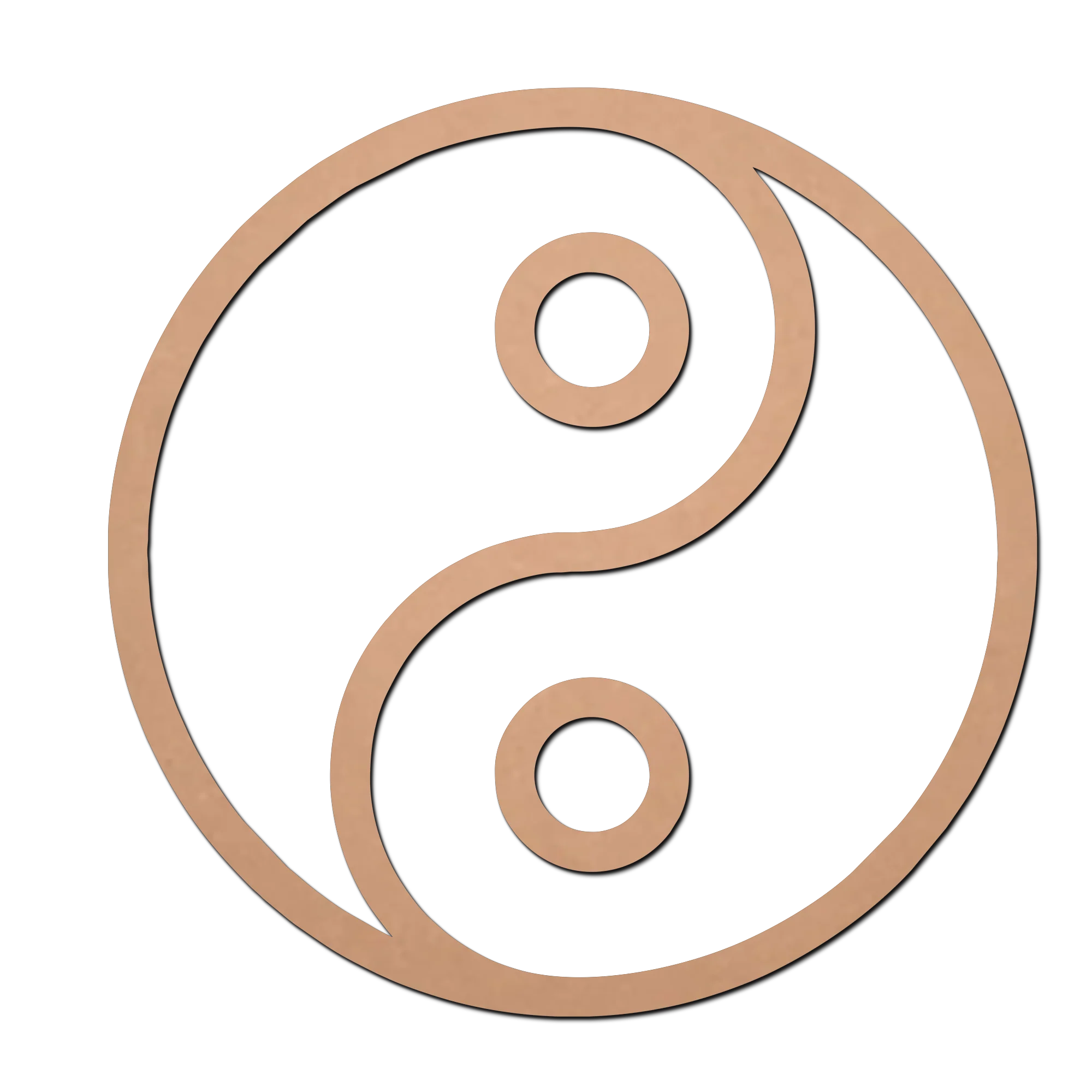 Yin Yang 2 MDF Cutouts for Art and Craft Work / Craft Shapes