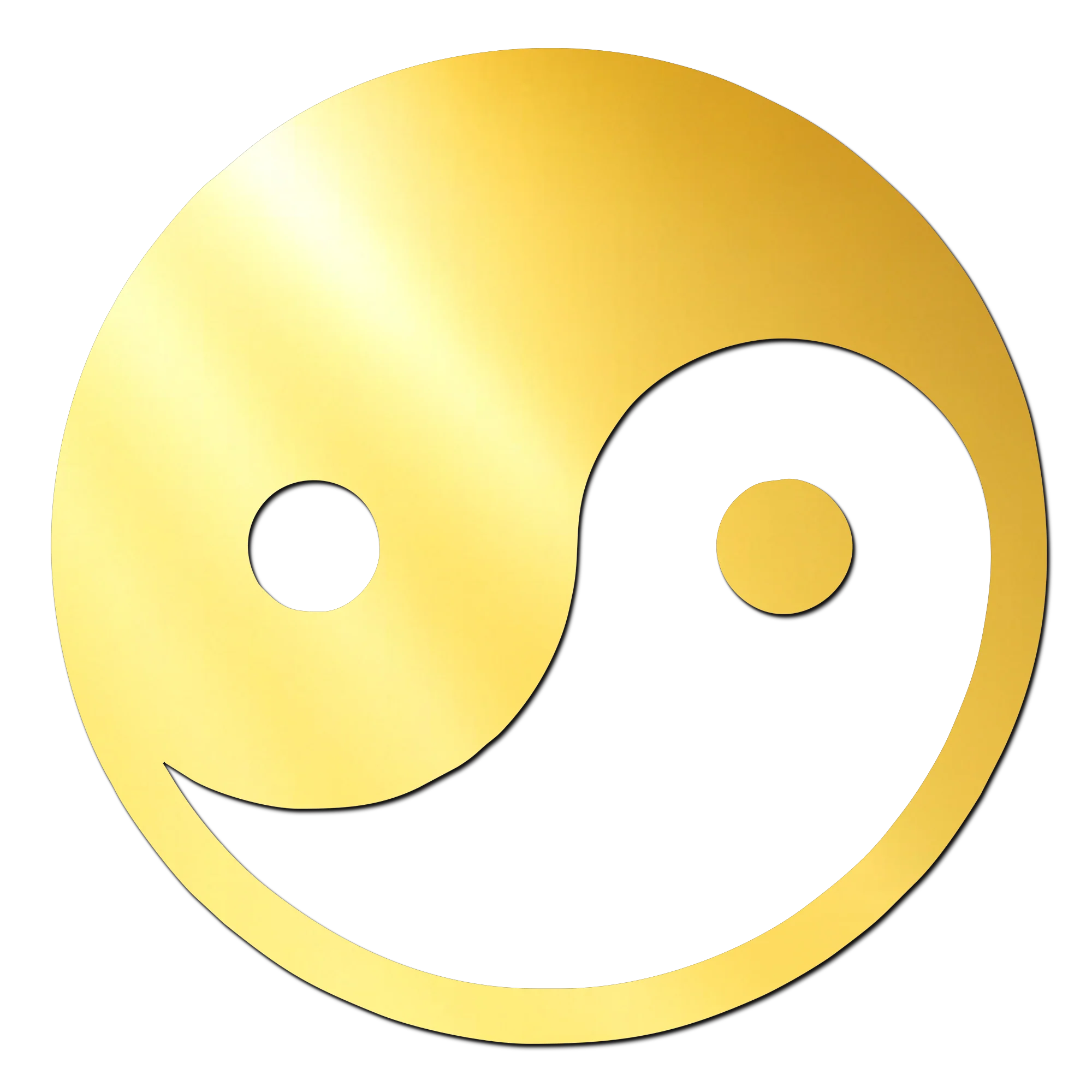 Yin Yang Golden Acrylic Cutout for Resin Art / Art and Craft