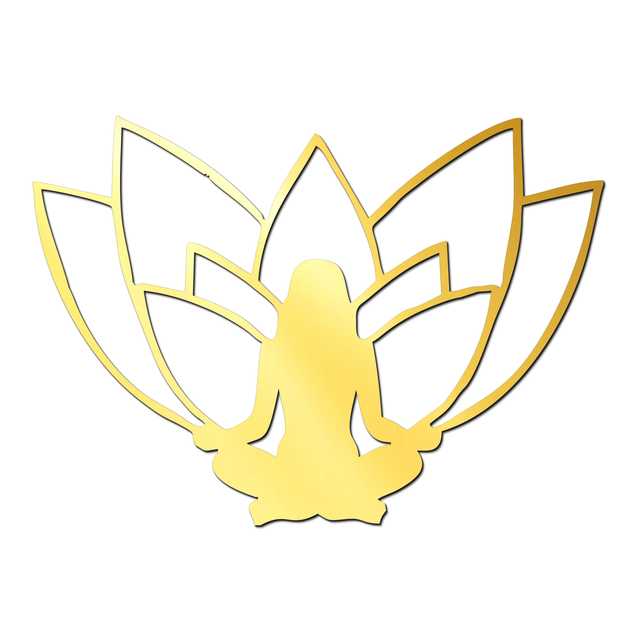Yoga Women Golden Acrylic Cutout Design for Resin Art / Art and Craft