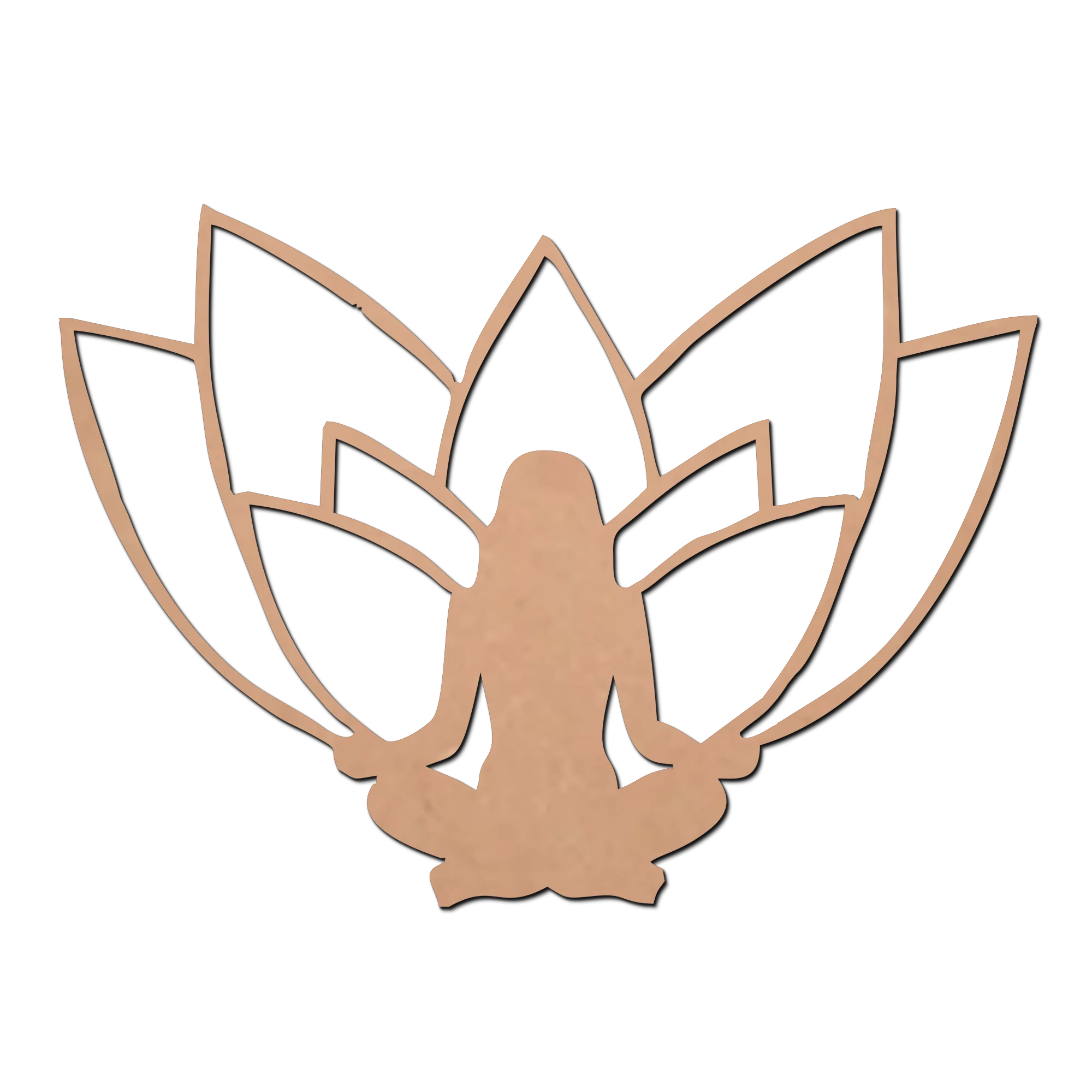 Yoga Women MDF Cutouts for Art and Craft Work / Craft Shapes